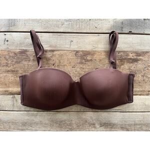 Victoria's Secret PINK Ganache Script 32D Wear Everywhere Strapless Push Up Bra